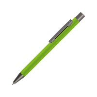Ручка шариковая UMA «STRIGHT GUM» soft-touch, с зеркальной гравировкой, зеленое яблоко