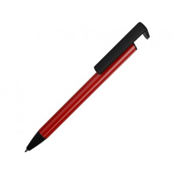 Ручка-подставка шариковая «Кипер Металл», красный с логотипом