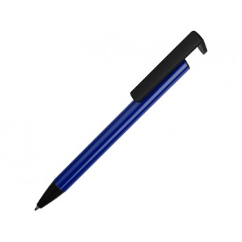 Ручка-подставка шариковая «Кипер Металл», синий с логотипом