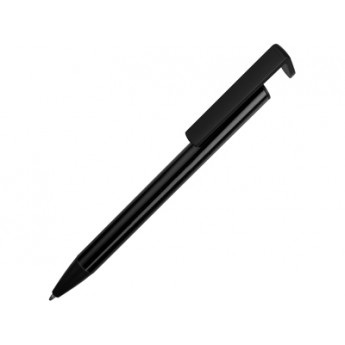 Ручка-подставка шариковая «Кипер Металл», черный с логотипом
