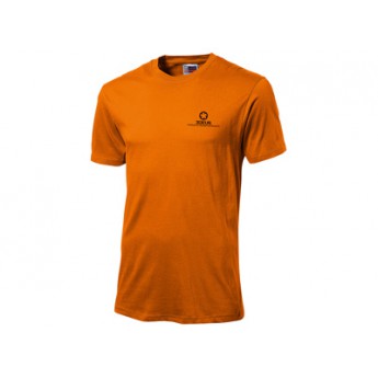 Футболка "Super club" мужская, оранжевый с логотипом 