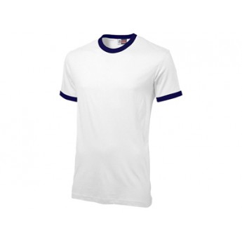 Футболка "Adelaide" мужская, белый/темно-синий  с логотипом