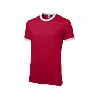 Футболка "Adelaide" мужская, красный/белый  с логотипом