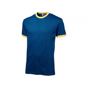 Футболка "Adelaide" мужская, синий/желтый  с логотипом