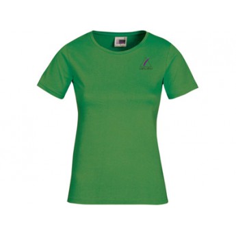 Футболка "Heavy Super Club" женская, зеленый с логотипом 