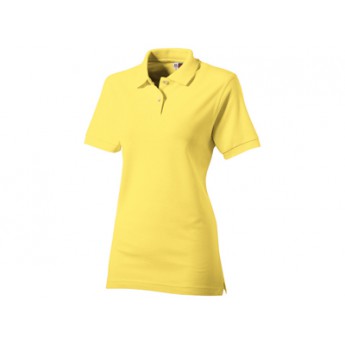 Рубашка поло "Boston" женская, светло-желтый  с логотипом