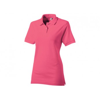 Рубашка поло "Boston" женская, розовый  с логотипом