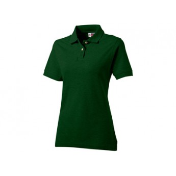 Рубашка поло "Boston" женская, бутылочный зеленый  с логотипом
