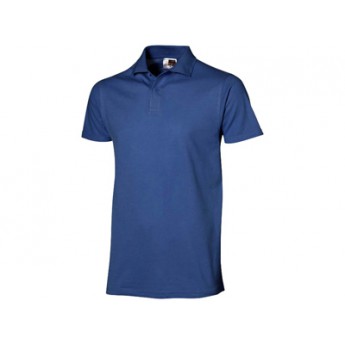 Рубашка поло "First" мужская, синий navy  с логотипом