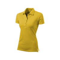 Рубашка поло "First" женская, золотисто-желтый 