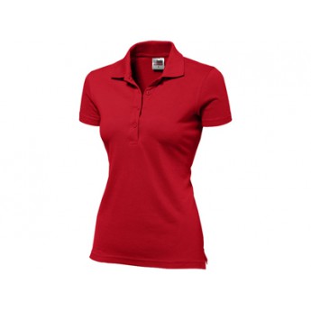 Рубашка поло "First" женская, красный  с логотипом