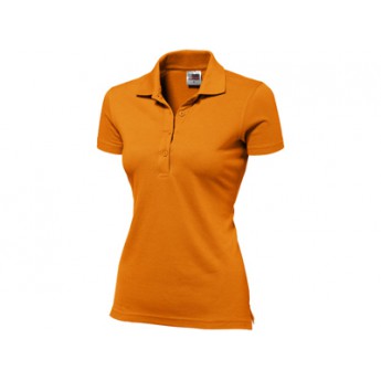 Рубашка поло "First" женская, оранжевый  с логотипом