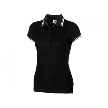 Рубашка поло "Erie" женская, черный  с логотипом