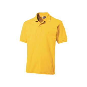 Рубашка поло "Boston" мужская, желтый  с логотипом