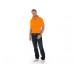 Рубашка поло "Boston" мужская, оранжевый  с логотипом