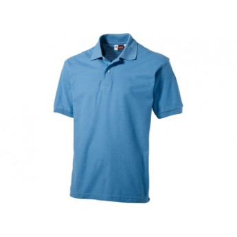 Рубашка поло "Boston" мужская, голубой лед  с логотипом