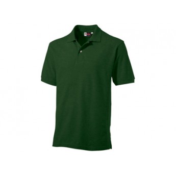 Рубашка поло "Boston" мужская, бутылочный зеленый  с логотипом