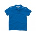 Рубашка поло "Backhand" мужская, небесно-синий/белый  с логотипом