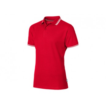 Рубашка поло "Deuce" мужская, красный  с логотипом