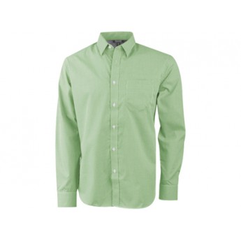 Рубашка "Net" мужская с длинным рукавом, зеленый  с логотипом