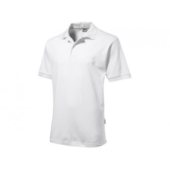 Рубашка поло "Forehand" мужская, белый  с логотипом