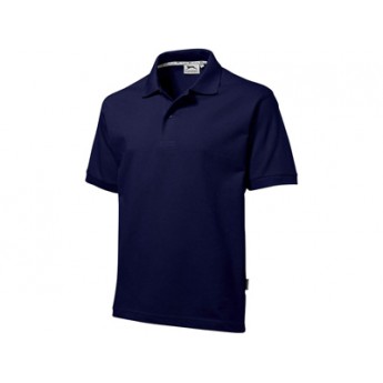 Рубашка поло "Forehand" мужская, темно-синий  с логотипом