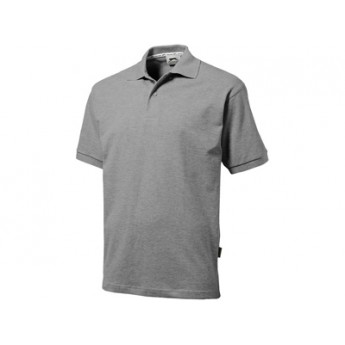 Рубашка поло "Forehand" мужская, серый   с логотипом