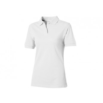 Рубашка поло "Forehand" женская, белый  с логотипом
