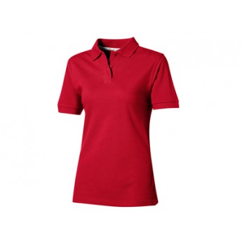 Рубашка поло "Forehand" женская, темно-красный  с логотипом