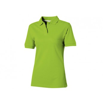Рубашка поло "Forehand" женская, зеленое яблоко  с логотипом