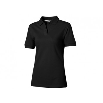 Рубашка поло "Forehand" женская, черный  с логотипом