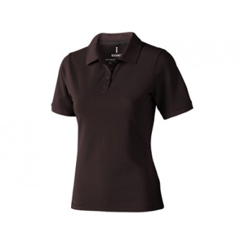 Рубашка поло "Calgary" женская, шоколадный коричневый  с логотипом