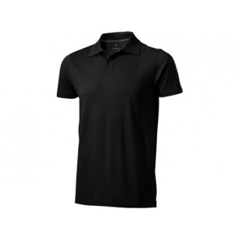 Рубашка поло "Seller" мужская, черный  с логотипом