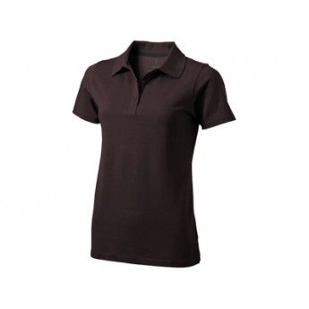 Рубашка поло "Seller" женская, шоколадный коричневый  с логотипом