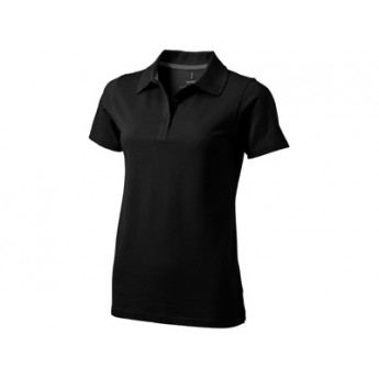 Рубашка поло "Seller" женская, черный  с логотипом