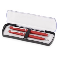 Набор Celebrity «Экзюпери»: ручка шариковая, ручка роллер в футляре красный