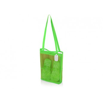 Купить Пляжный набор «Тропики» с брелоком, зеленый с логотипом