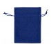 Купить Мешочек подарочный, искусственный лен, средний, темно-синий с логотипом