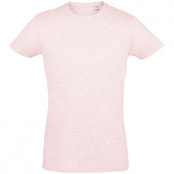 Купить Футболка мужская приталенная REGENT FIT розовый меланж, размер XS