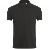 Рубашка поло мужская PHOENIX MEN черный меланж, размер L