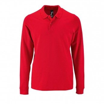 Купить Рубашка поло мужская с длинным рукавом PERFECT LSL MEN красная, размер XXL