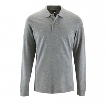 Купить Рубашка поло мужская с длинным рукавом PERFECT LSL MEN серый меланж, размер XL
