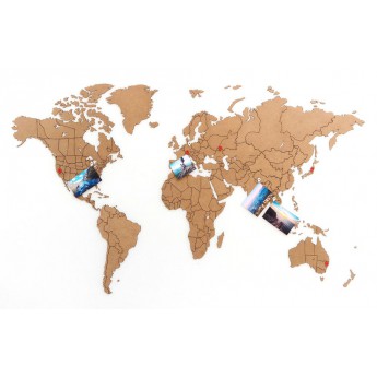 Купить Деревянная карта мира World Map True Puzzle Small, коричневая