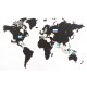 Деревянная карта мира World Map True Puzzle Big, черная