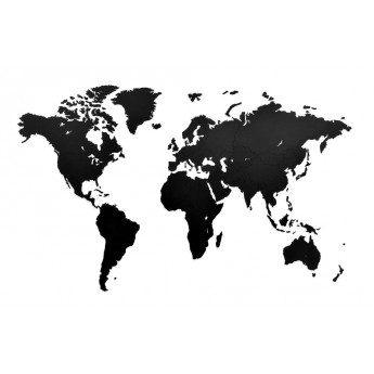 Купить Деревянная карта мира World Map Wall Decoration Medium, черная