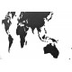 Деревянная карта мира World Map Wall Decoration Big, черная