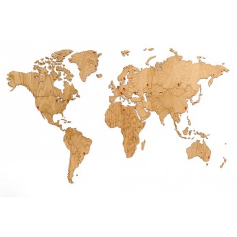 Купить Деревянная карта мира World Map Wall Decoration Exclusive, дуб