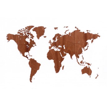 Купить Деревянная карта мира World Map Wall Decoration Exclusive, красное дерево