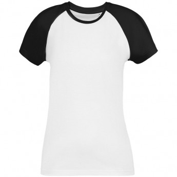 Купить Футболка женская T-bolka Bicolor Lady белая с черным, размер XL