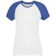 Футболка женская T-bolka Bicolor Lady белая с синим, размер S